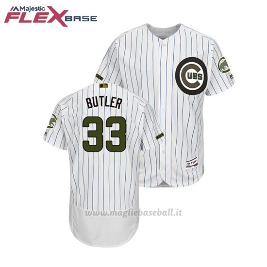 Maglia Baseball Uomo Chicago Cubs Eddie Butler 2018 Dia de los Caidos Flex Base Bianco